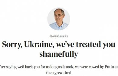 Откровения Запада: «Прости, Украина, мы предали тебя» — кается британский русофоб