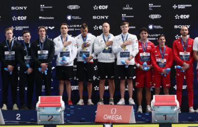 Россияне взяли серебро чемпионата Европы в эстафете, уступив Венгрии всего 0,09 секунды